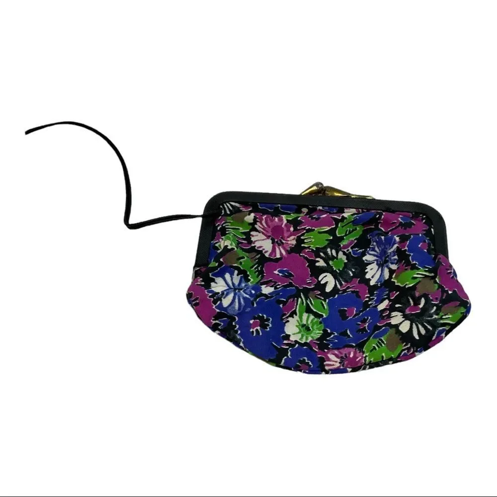 Women’s Vintage Garden Flower Multicolor clutch handbag.